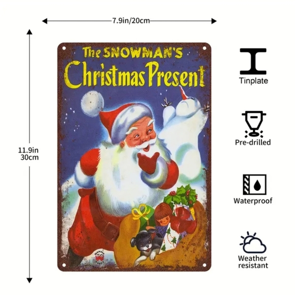 Choose ONE Christmas Vintage Reproduction Metal Tin Sign 8X12". MESSAGE ME WITH… - Picture 7 of 11